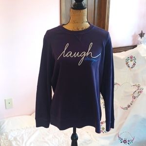 Ladies Beautiful Embroidered Sweatshirt Purple size L by ED EUC